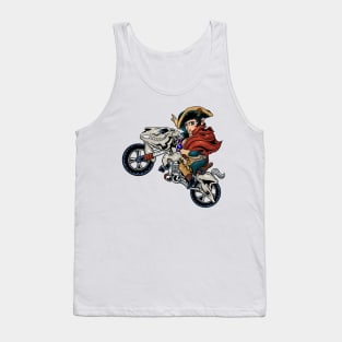 Empire on Wheels: Napoleon Bonaparte on a Motorcycle Tank Top